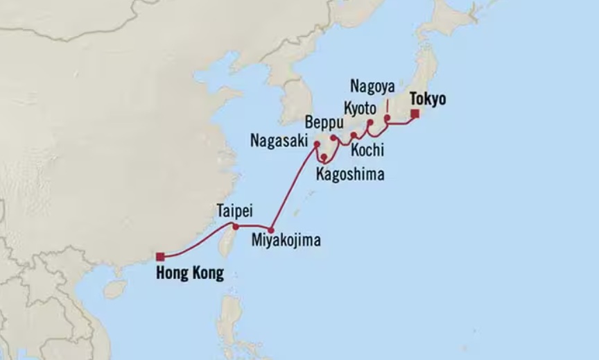 Luxury Oceania Tokyo to Hong Kong Riviera ~ October 31- November 18, 2027 (19 Days)